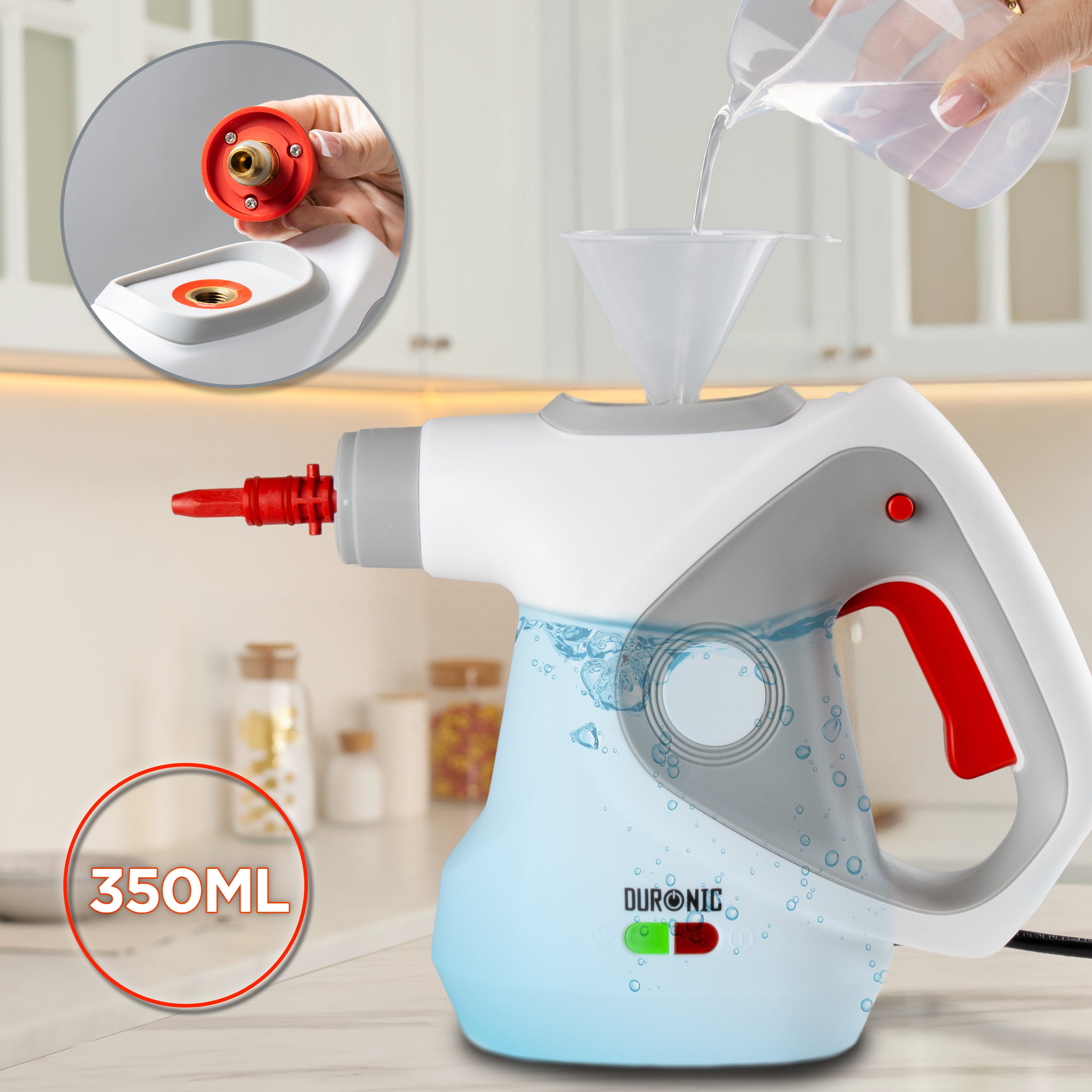 Duronic SC32 WE Serbatoio dell'acqua ad ampia capacità per sessioni di pulizia più lunghe.