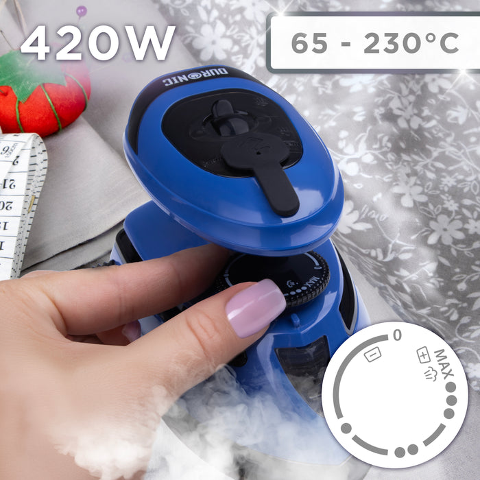 Duronic SI4 BB Ferro da Stiro da Viaggio da 420 W con Controllo della Temperatura.