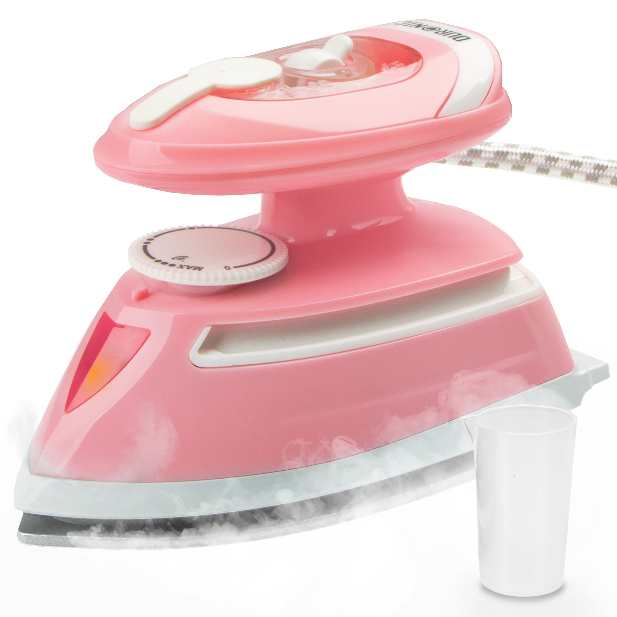Duronic SI4 PW Ferro da stiro portatile Dual Voltage da 420 W con temperatura regolabile, ideale per viaggi e cucito.