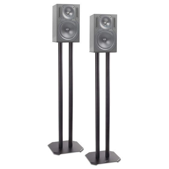 Duronic SPS1022 /80 Supporti per casse acustiche - Altoparlanti da terra - 80 cm di altezza - Riempimento con sabbia - Supporto antivibrazione - Ideale per impianti Hi-Fi / Stereo / Home Cinema 5.1