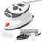 Duronic SI2 WE Mini Ferro da Stiro, Ferro da viaggio a vapore 375 W, Serbatoio 50ml, Steamer portatile con spazzola e borsello da viaggio, Ferro a vapore per lavori di cucito, quilting, Bianco