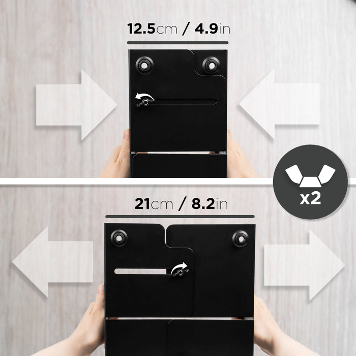 Duronic DMHD2 carrello per computer | Supporto per CPU con 4 rotelle | Regolabile | Compatibilità universale | Sostegno per torre sotto la scrivania | Rotelle bloccabili