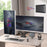 Duronic DM6A2 Supporto Doppio Monitor 13-32” Braccio Regolabile Gas Spring Supporto Schermo VESA 75 100 Perno Girevole 360° Inclinazione -90°/+85° Carico max 9kg per Braccio Ufficio PC Gaming