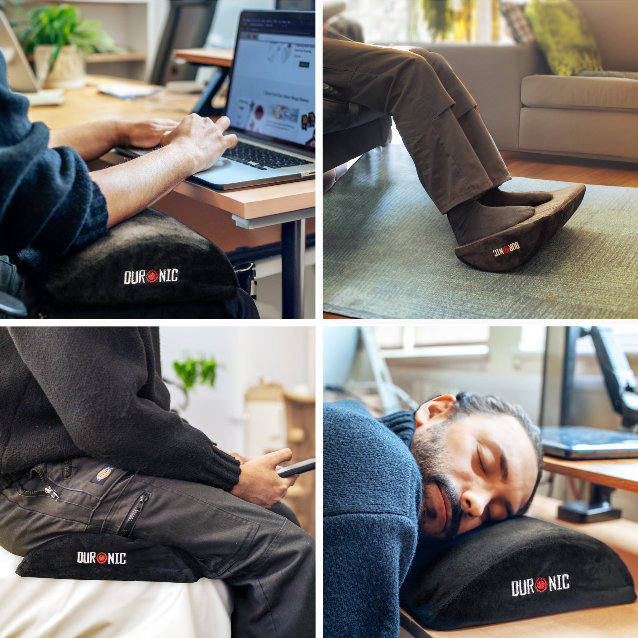 Duronic FT05 Poggiapiedi Ergonomico: Interno rigido e esterno morbido per comfort ottimale. Leggero e versatile, allevia stress e affaticamento. Perfetto per ufficio, casa, studenti e videogiocatori