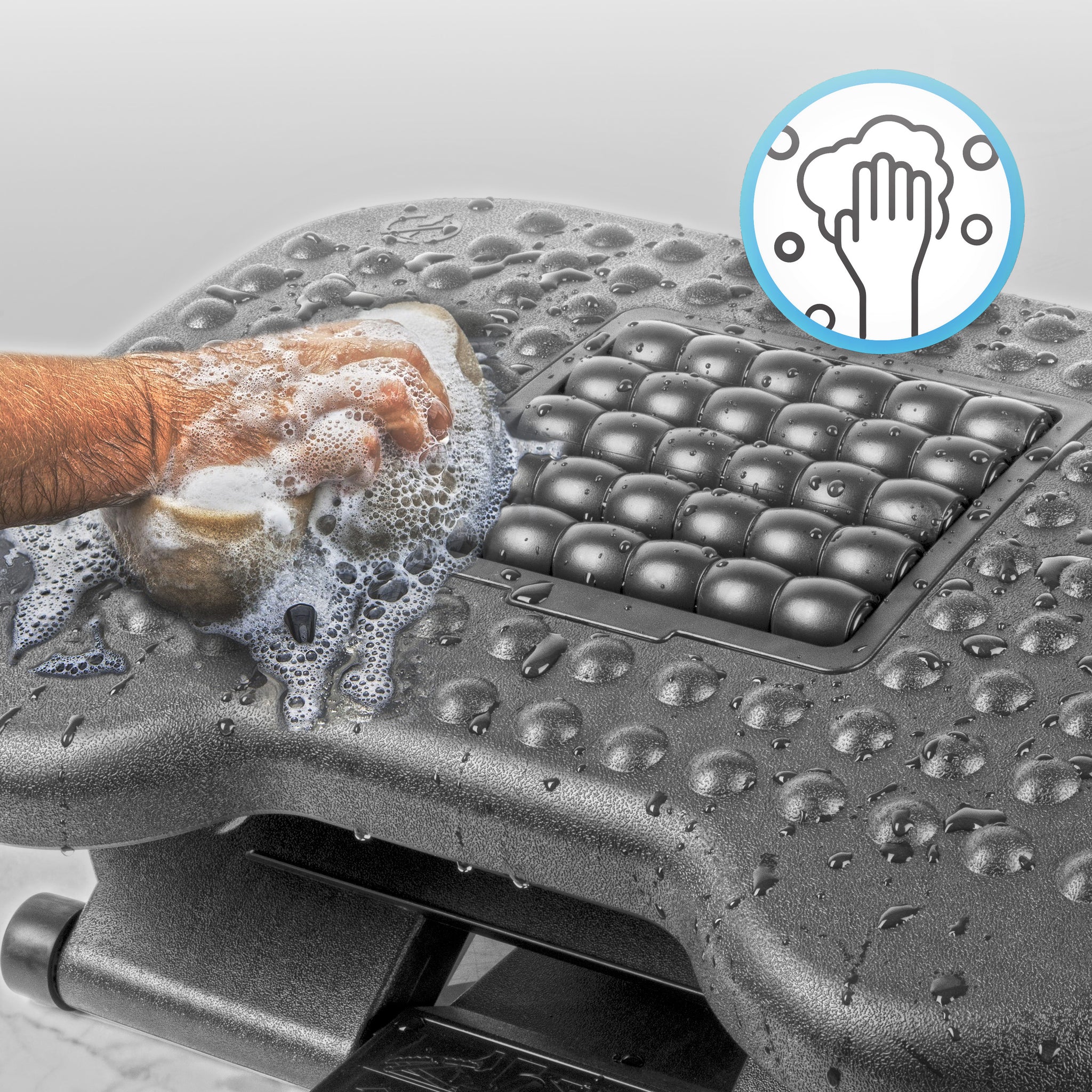 Duronic FT03 Poggiapiedi Ergonomico, Inclinazione e Altezza Regolabili, Portatile con Rulli Massaggianti. Ideale per Ufficio, Casa, Studenti, Giocatori. Combatte Stanchezza e Stress
