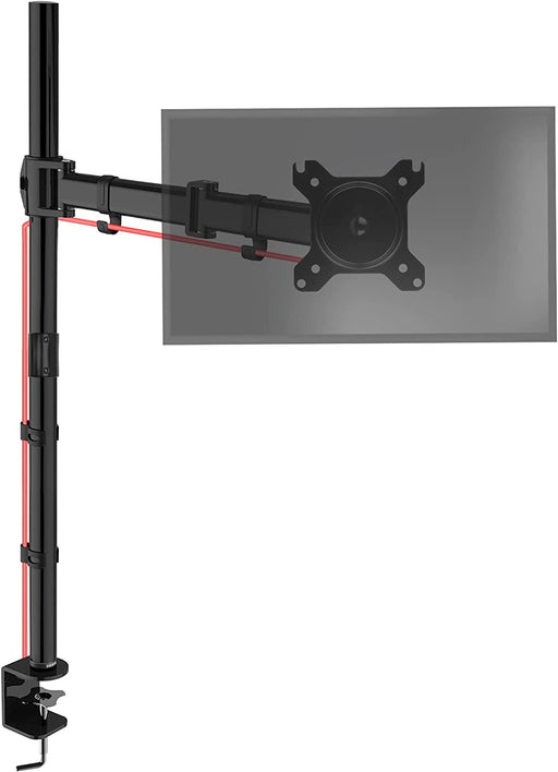 Duronic DMT251X3 BK Supporto da scrivania per monitor 13"-32" | Per 1 schermo fino a 8kg | Altezza regolabile | Staffa da 100 cm | Inclinazione +90°/-35°, rotazione 180°, rotazione 360°| VESA 75/100