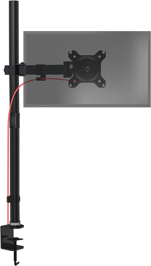 Duronic DMT151X2 BK Supporto da scrivania per monitor 13-32 | Per schermi fino a 8kg | Altezza regolabile | Staffa da 100 cm | Inclinazione -15°/+15°, rotazione 180°, rotazione 360°| VESA 75/100