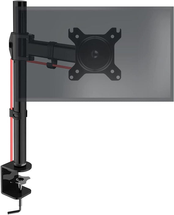 Duronic DM251X2 Supporto da scrivania monitor 13” – 27” staffa supporto monitor / schermo con braccio estensore e morsetto tavolo VESA MAX 100 x 100mm Struttura in acciaio portata 8kg