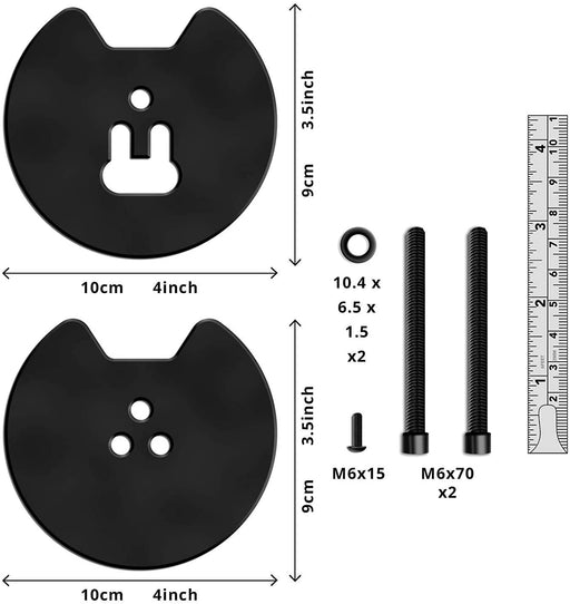 Duronic DM-GR-01 BK Grommet per supporti monitor della gamma DM35 e DM451  Attraverso fori sulla scrivania  Alternativa al morsetto