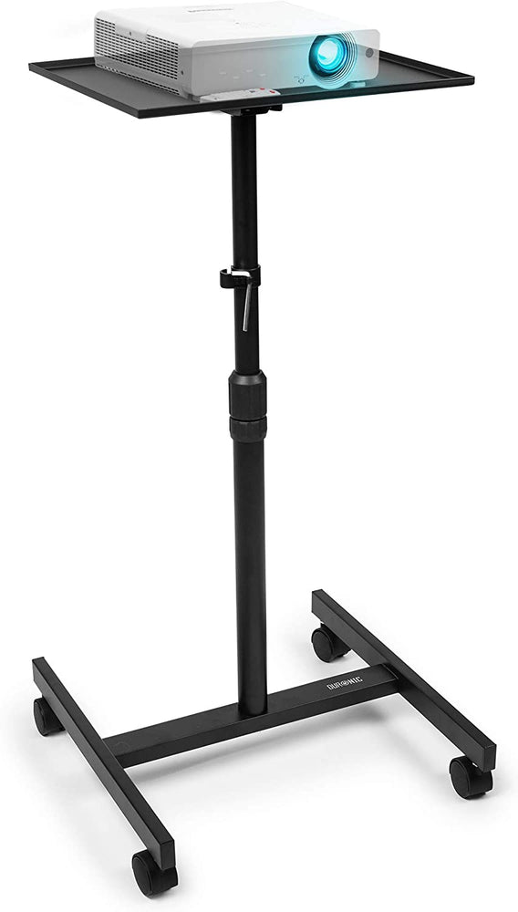 Duronic WPS20 supporto per proiettore tavolo videoproiettore supporto mobile laptop PC portatile altezza regolabile 65 - 106 cm carrello da terra mobile con ruote ideale per presentazioni