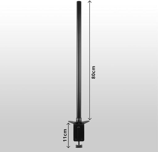 Duronic DM55POLE  BK Staffa 80 cm per supporti monitor da scrivania – Staffa compatibile con tutti i supporti monitor Duronic – Consente una maggiore flessibilità nel posizionamento dello schermo