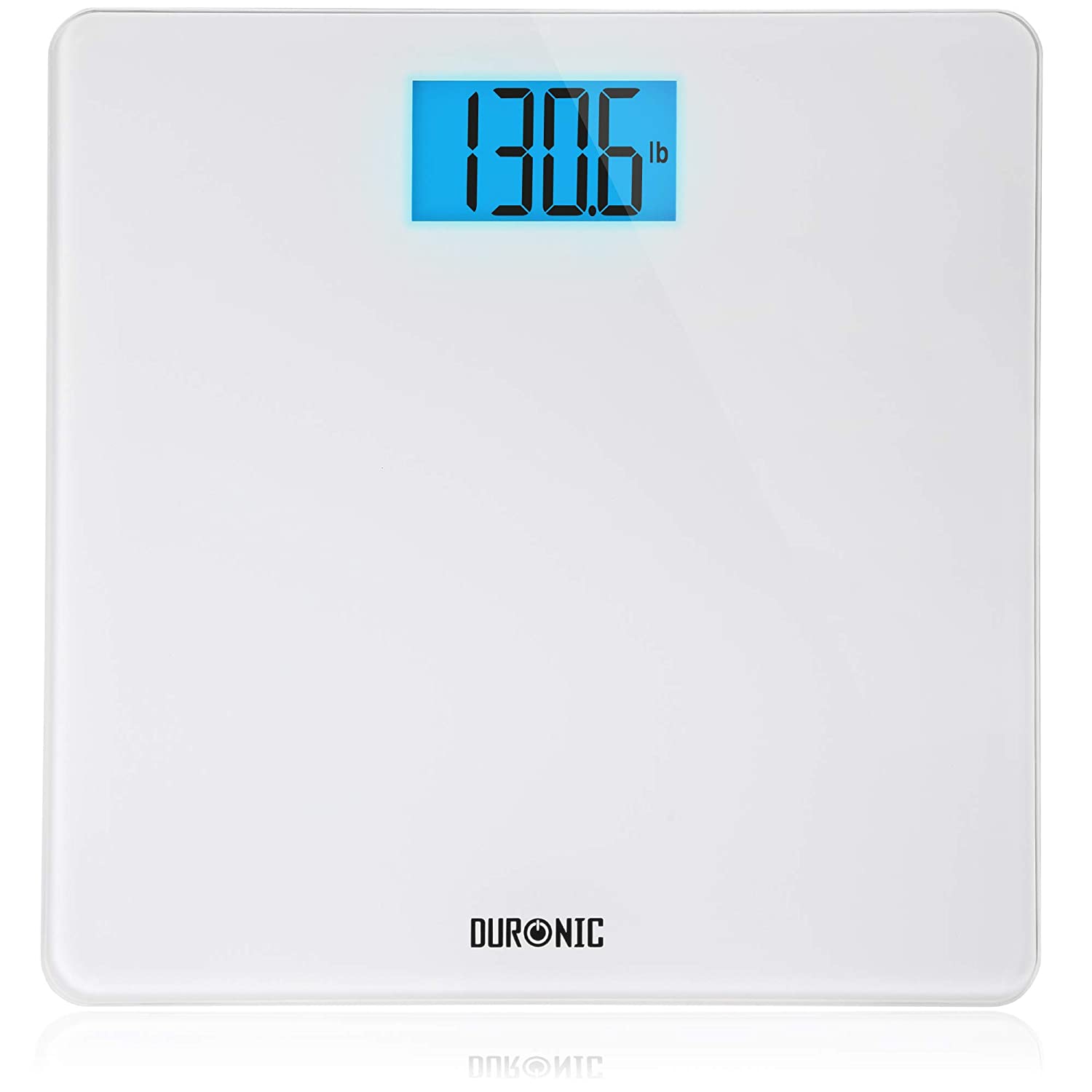 Duronic BS403 Bilancia pesapersone digitale | Capacità fino a 180 kg | Display LCD grande retroilluminato | Design in vetro | Bilancia ad alta precisione con tecnologia Step-on