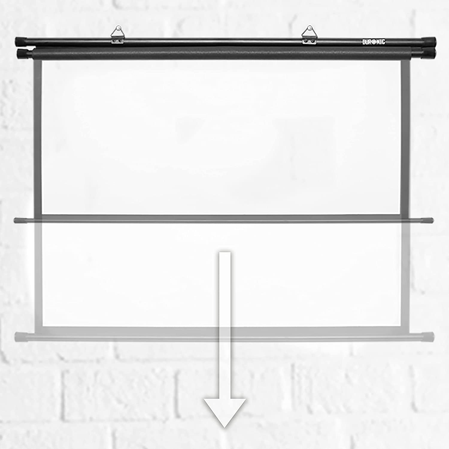 Duronic BPS50 4:3 Telo Proiettore 50 pollici, Schermo per proiettore, Telo da proiezione interno esterno, Home theater cinema Full HD 3D 4K, Schermo di proiezione anti pieghe per casa ufficio scuola