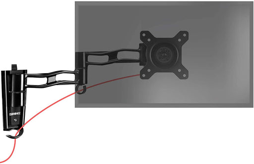 Duronic DM35W1X3 Supporto monitor da parete | Per schermi da 13 a 30 pollici | Inclinazione regolabile | Capacità 20 kg |VESA 70 100 | Supporto ergonomico murale | Con ganci gestione cavi | Universale