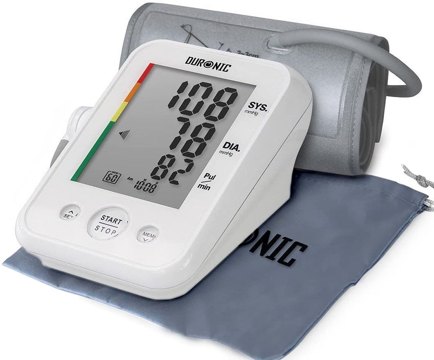 Duronic BPM150 Misuratore di pressione da braccio automatico manicotto 22-42cm | Rilevatore digitale di pressione arteriosa e battito cardiaco