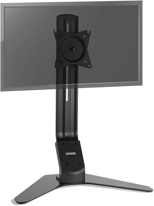 Duronic DM12D1 Supporto da scrivania per 1 monitor 17  27 staffa supporto monitor / schermo da tavolo VESA MAX 100 x 100mm struttura in acciaio base in metallo battuto portata 8kg