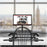 Duronic DM05D5 Postazione da lavoro per computer con ampia piattaforma 100 cm scrivania ufficio per pc monitor tastiera – altezza regolabile da 15 a 50 cm – compatibile con supporti monitor