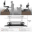 Duronic DM05D3 BK Postazione Lavoro – Altezza regolabile 15-50cm - Ampia Piattaforma 73x59cm - Portata 15kg – Scrivania ergonomica per Lavorare in Piedi con Supporto per Tastiera