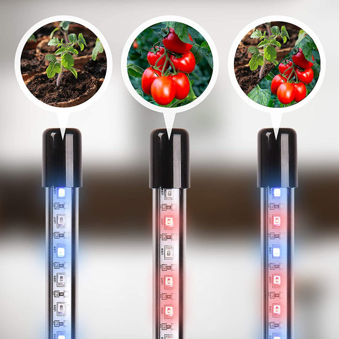 Duronic GLC12 Lampada per piante | 18 lampadine LED rosso e blu a spettro completo 20 W | 3 modalità | Lampada per coltivazione indoor pieghevole | 6 livelli di luminosità