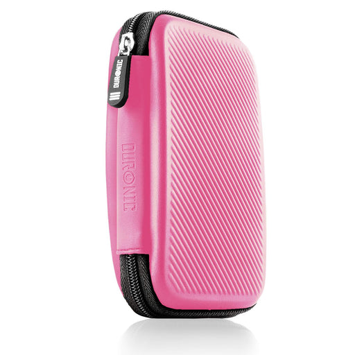 Duronic HDC2 PK Custodia per Hard Disk esterno | Compatibile con tutti i hard disk | Custodia portatile con scomparto per cavo renitente e leggero | Borsa protettiva antiurto | Rosa