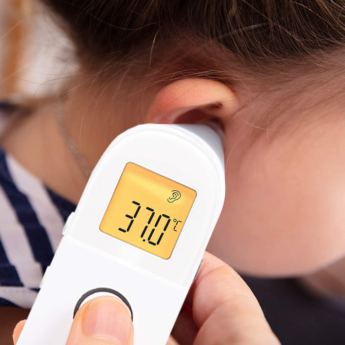 Duronic IRT3W Termometro Digitale infrarossi 3 in 1 – Termometro medico digitale senza contatto per neonati/bambini/adulti e oggetti – Retroilluminazione – Risultati immediati e accurati