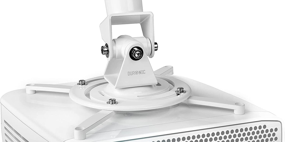 Supporto Proiettore Mobile Nedis - Girevole 360°, Inclinabile, Portata 10 Kg, Colore Argento