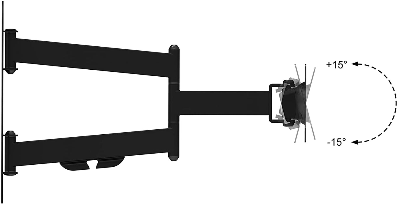 Duronic TVB1130 Supporto TV da parete regolabile e articolato per schermi LED LCD curvi monitor 13” – 50” portata 25kg – ultra sottile compatibile con vesa 400 x 400 mm
