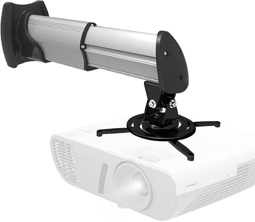 Duronic PB010XM Supporto universale per proiettore 15kg estendibile da 385mm a 600mm montaggio parete / muro staffa videoproiettore per casa ufficio sale riunioni