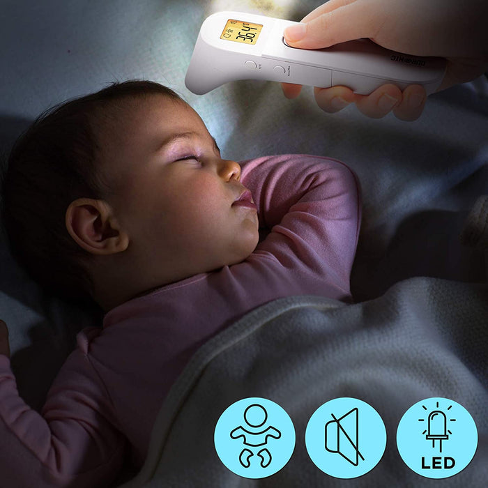 Duronic IRT3W Termometro Digitale infrarossi 3 in 1 – Termometro medico digitale senza contatto per neonati/bambini/adulti e oggetti – Retroilluminazione – Risultati immediati e accurati