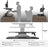 Duronic DM05D12 BK Postazione Lavoro – Altezza regolabile 12-40cm - Ampia Piattaforma 64-45cm - Portata 10kg – Scrivania ergonomica per Lavorare in Piedi con Supporto per Tastiera