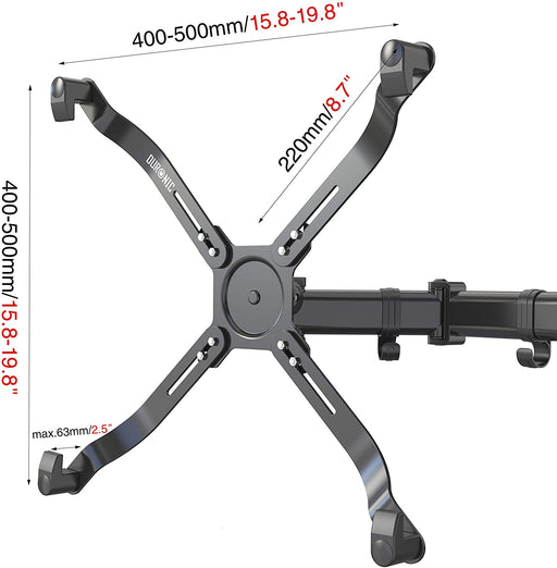 Duronic DMAD1NV Adattatore per VESA standard per schermi PC  compatibile con tutti i supporti monito Duronic  Per schermi fino a 27