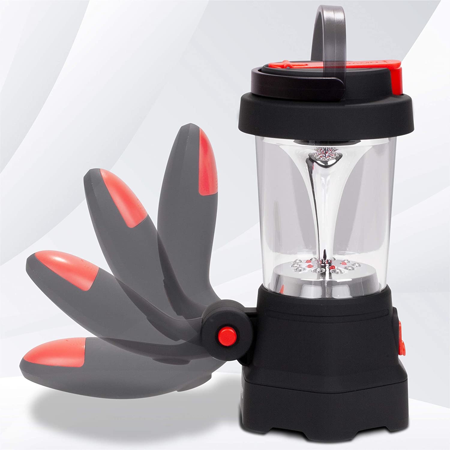 Duronic Hurricane Torcia ricaricabile 4 in 1  Ricaricabile a mano dinamo o USB - Lanterna d'emergenza con luce rossa - Carica batteria per cellulare d'emergenza - Scomparto per cavi