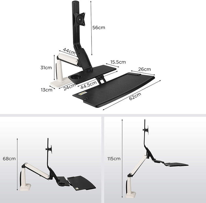 Supporto Monitor Sit-Stand seduto/piedi - Workstation con posizione  seduta/eretta, Montaggio del display e mobilità