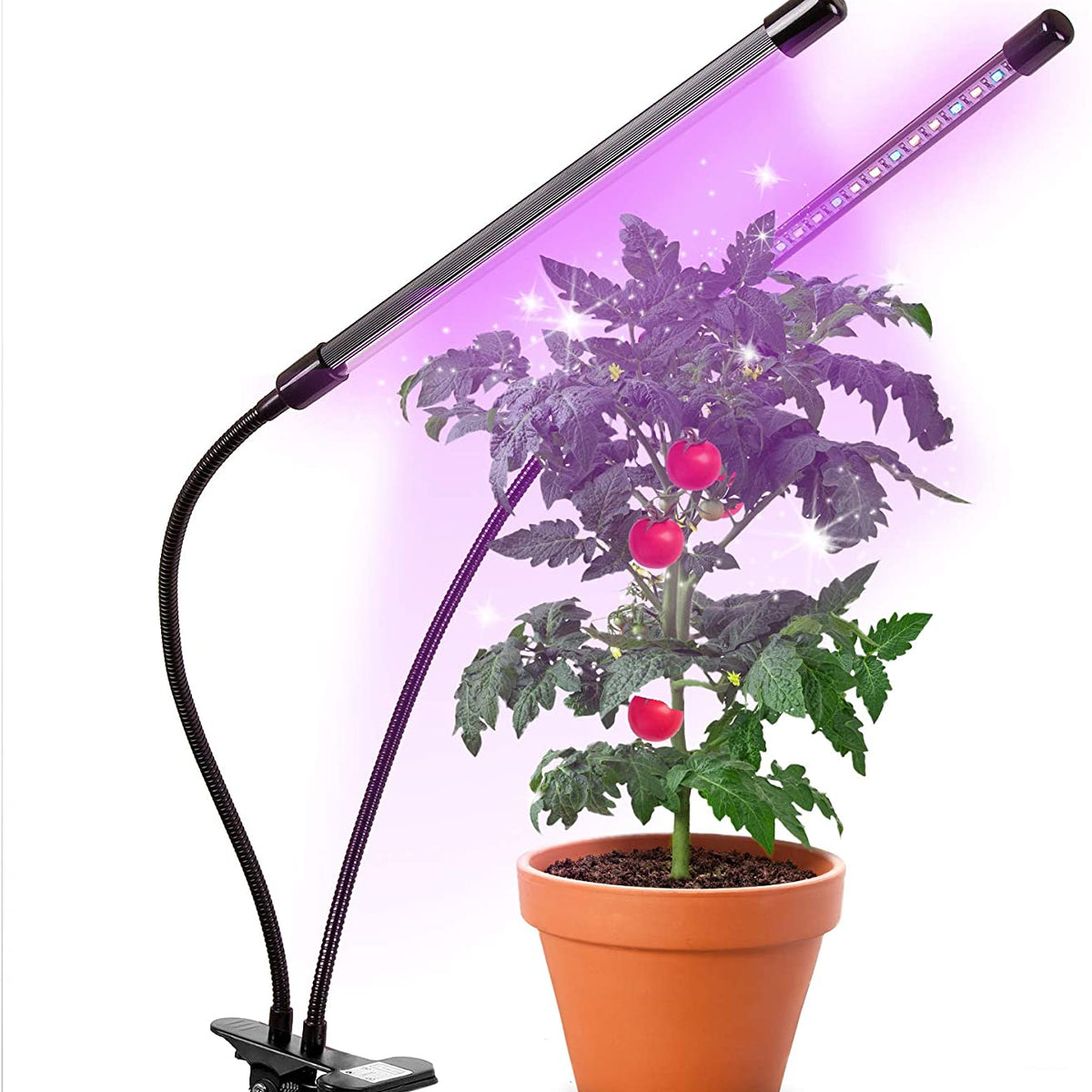 GLC36 Lampada Per Piante - 54 Lampadine LED Rosso E Blu A Spettro Completo 60 W 3 Modalita 3teste Lampada Per Coltivazione Indoor Pieghevole 6 Livelli Di Luminosita - 5