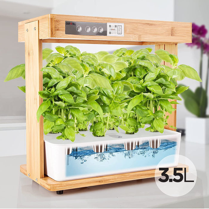 Duronic GHS48 Sistema di coltivazione idroponica | Kit per germinazione 30 W | 3 modalità e fino a 8 piante | Lampadine a spettro completo 70 LED: bianco, rosso e blu