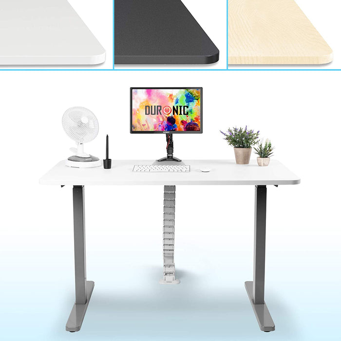 Duronic TT127WE Piano scrivania – Ripiano scrivania 120 cm x 70 cm - Compatibile con telai da scrivania Duronic – Piano di lavoro per ufficio ergonomico – Bianco