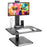 Duronic DM05D14 Postazione da lavoro per computer con ampia piattaforma 65 cm scrivania ufficio per pc monitor tastiera – altezza regolabile da 72 a 116 cm