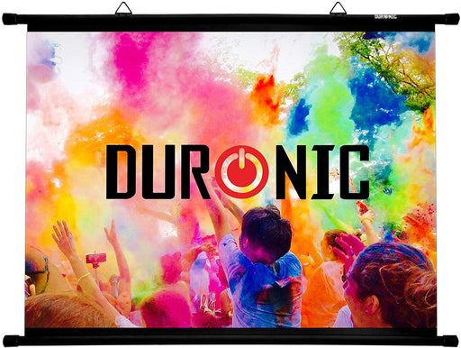 Duronic BPS100/43 Schermo di proiezione 100” formato 4:3 / 203 x 152cm telo proiettore telo da proiezione Barra a gancio per esterni ed interni Full HD 3D 4K - Home cinema home theater ufficio