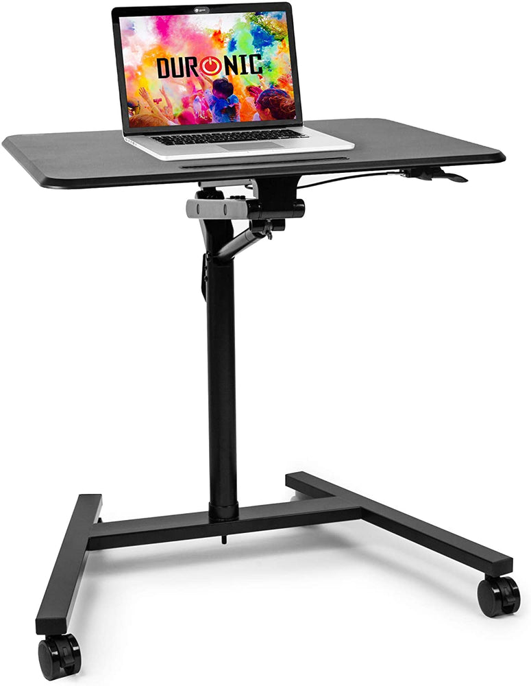Duronic WPS37 Supporto per proiettore - Tavolo videoproiettore - Supporto mobile per laptop, PC portatile - Altezza regolabile - Carrello mobile con ruote - Ideale per presentazioni