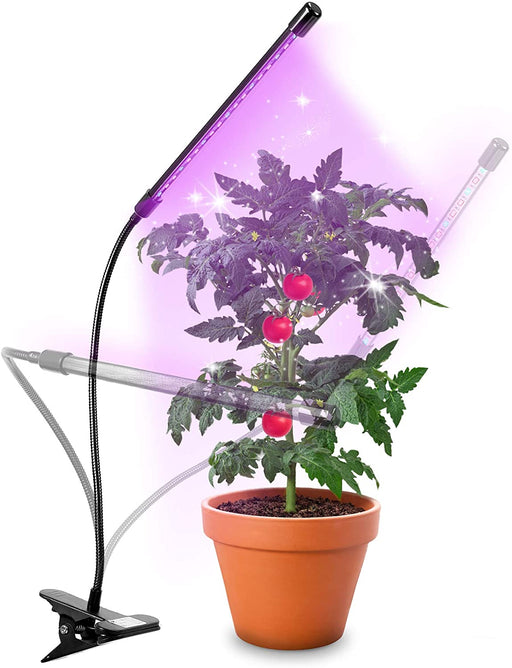Duronic GLC12 Lampada per piante | 18 lampadine LED rosso e blu a spettro completo 20 W | 3 modalità | Lampada per coltivazione indoor pieghevole | 6 livelli di luminosità