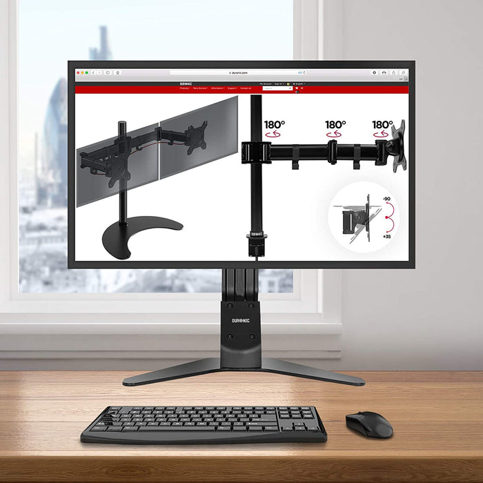 Duronic DM551X1 Supporto da scrivania monitor 15” – 27” staffa supporto  monitor / schermo con regolazione a molla morsetto tavolo VESA MAX 100 x  100mm