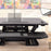 Duronic DM05D9 BK Postazione Lavoro - Regolabile elettricamente in altezza 13-45cm - Ampia Piattaforma 80x62cm - Portata 15 kg – Scrivania ergonomica per lavorare in piedi con supporto per tastiera