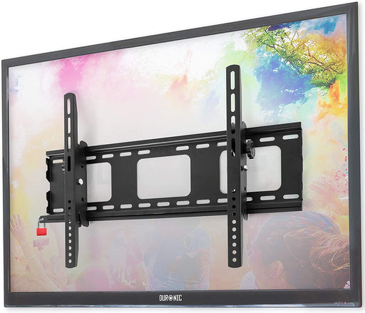 Duronic TVB103M Supporto TV da parete per TV da 33 a 65 portata 65kg con funzione antifurto |Per schermi con VESA MAX 600 x 400mm | Barra sicurezza da parete per TV o monitor