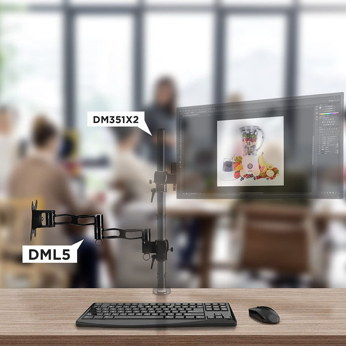 Duronic DML5 Braccio completo per supporto monito compatibile con la gamma DM35 – Permette l’aggiunta di un monitor o accessorio