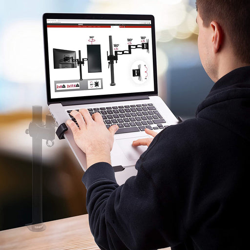 Duronic DML7 Supporto per computer portatile - Attacco supporto tablet e tastiera per supporto scrivania  Per VESA - Capacità 5kg - Compatibile con DM15 DM25 DM35 DM45 DM55 DM65 DMUSB DMDC DMG