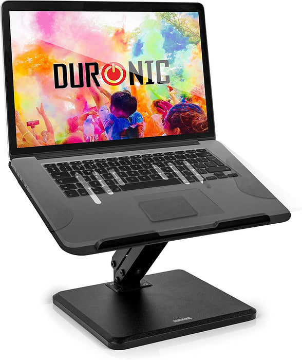 Duronic DML125 Supporto per PC portatile | Altezza regolabile e inclinabile | Supporto per tablet | Piedistallo per portatile fino a 13" | Angolo regolabile | Supporta fino 5 kg