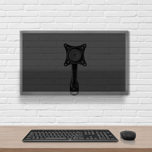 Duronic DM65W1X1 Supporto monitor da parete | Per schermi da 15 a 27 pollici | Inclinazione regolabile | Capacità 8 kg |VESA 70 100 | Supporto ergonomico murale | Con ganci gestione cavi | Universale