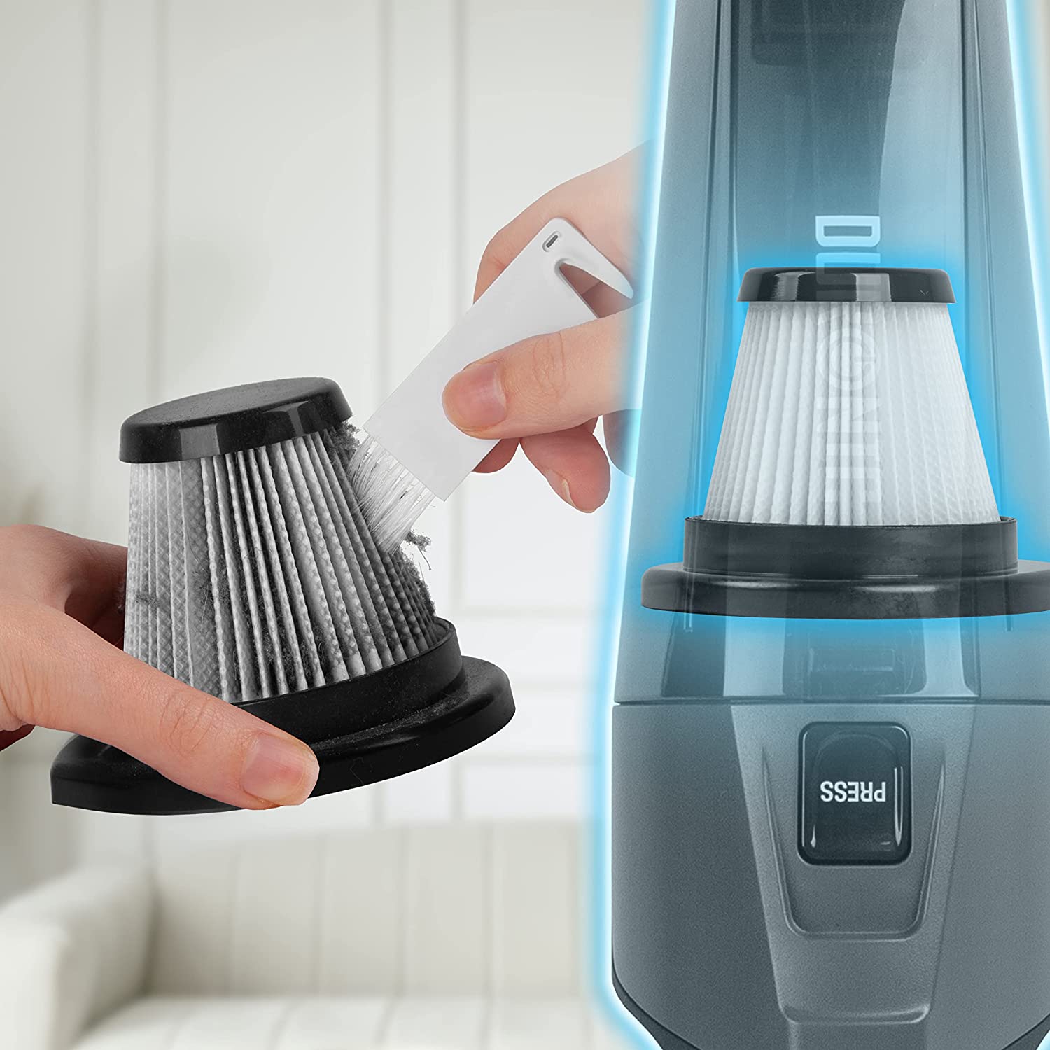 Duronic VC9 HEPA Filter | 3 Filtri HEPA sostitutivi per aspirapolvere VC9 | Confezione da 3 filtri