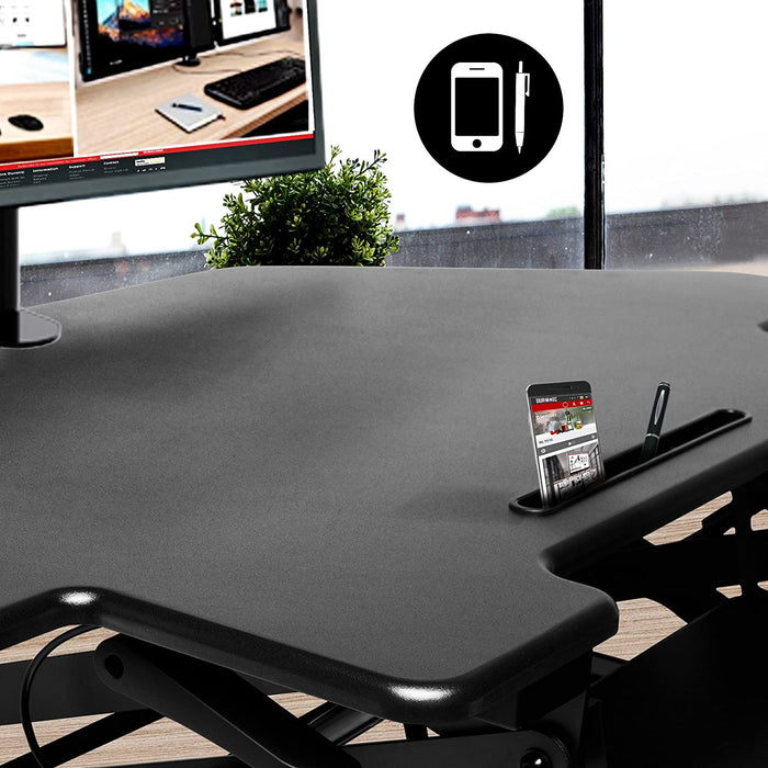 Scrivania Gaming TREETALK 100 Cm – Stile Industriale Con Supporto Monitor Regolabile (84-120 Cm) E Gancio Cuffie