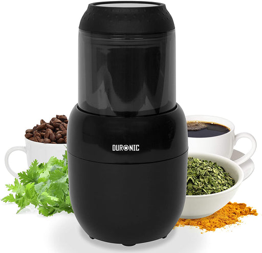 Duronic CG300 Macina spezie elettrico 300W – Macina caffè per 15 tazze 100g – Grinder 4 lame in acciaio INOX – Macinino per ingredienti secchi e umidi – Pennello pulizia incluso – Per erbe e spezie